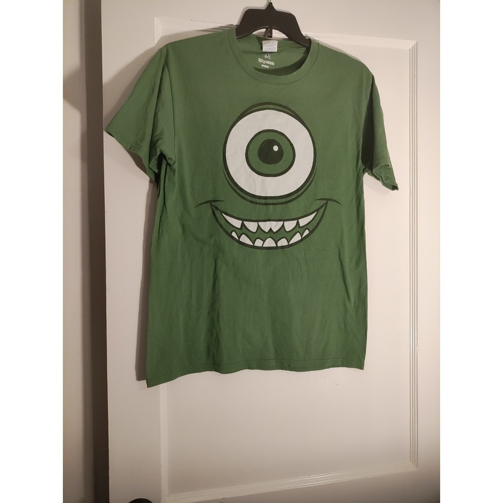 Mike Wazowski T Shirt Green The Mountain Style Big Face Graphic Tee Mens Medium